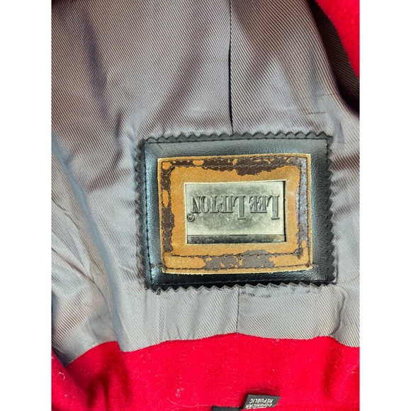 Lee Lipton‎ Wool Blend Red Jacket XS Women Full Zip Vintage Coat Petite - Picture 8 of 12